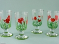 Set de 4 verres coquelicots